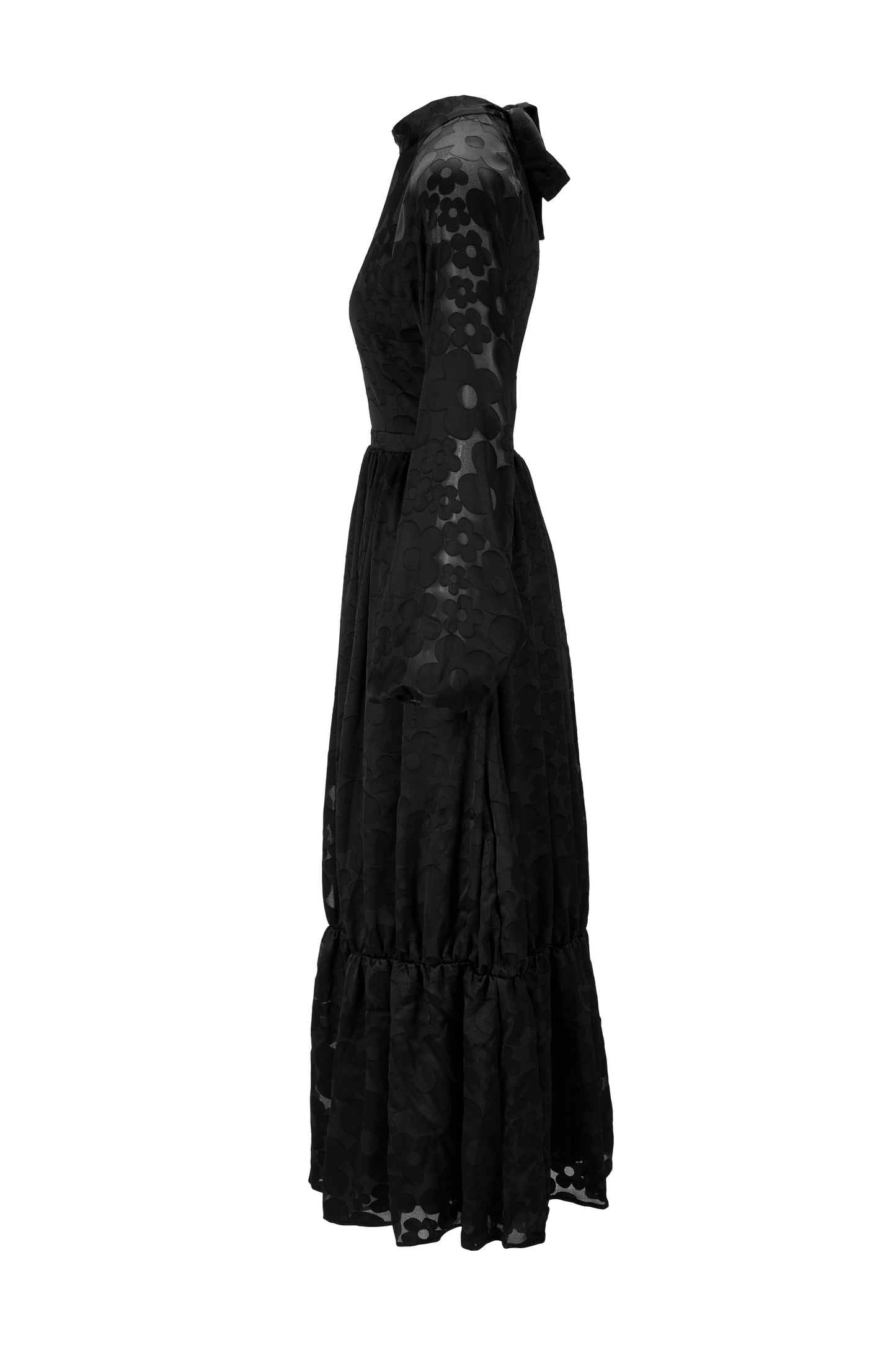 Kjole Sylvie black burnout