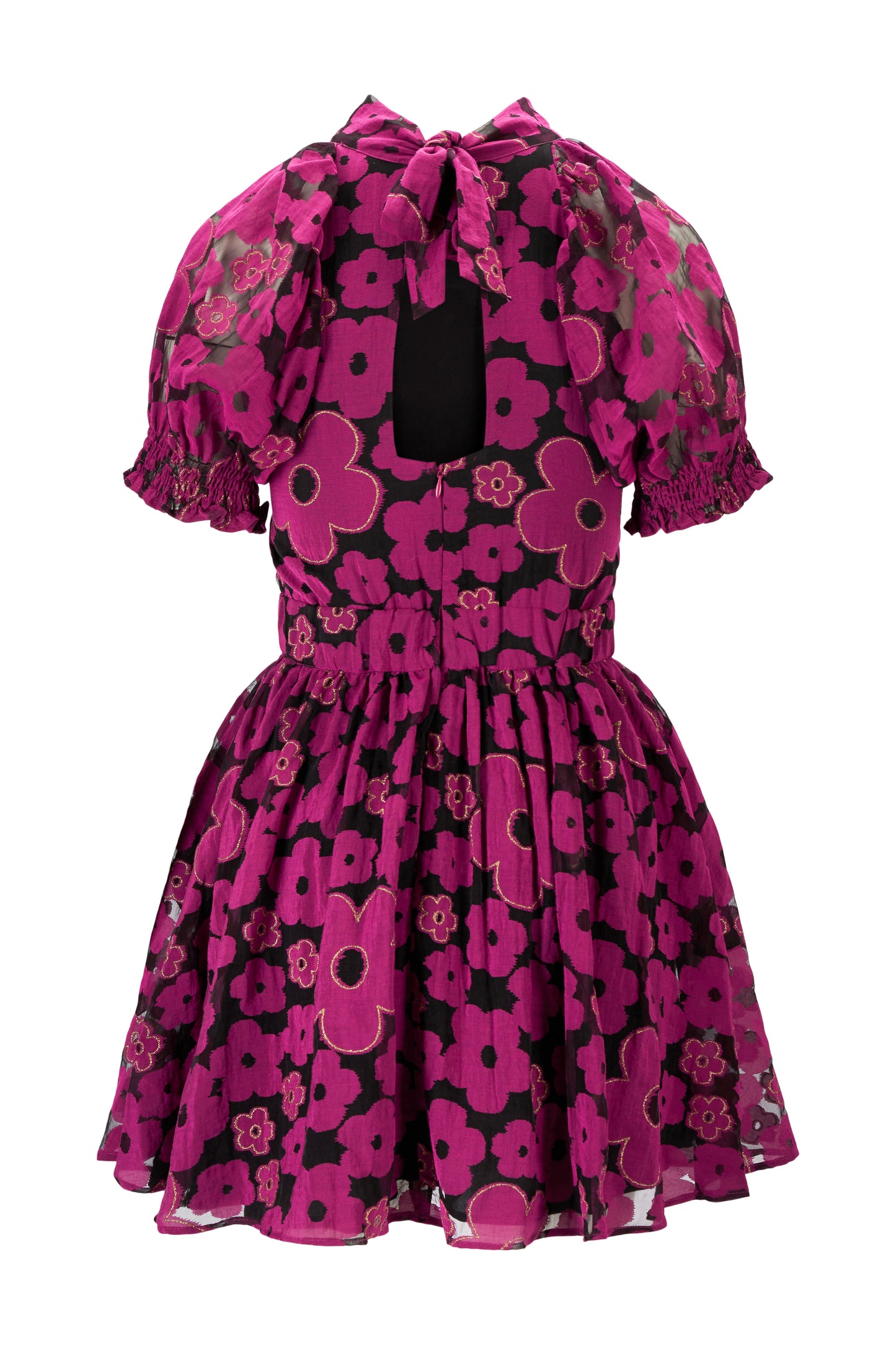 Kjole Emily plum burnout