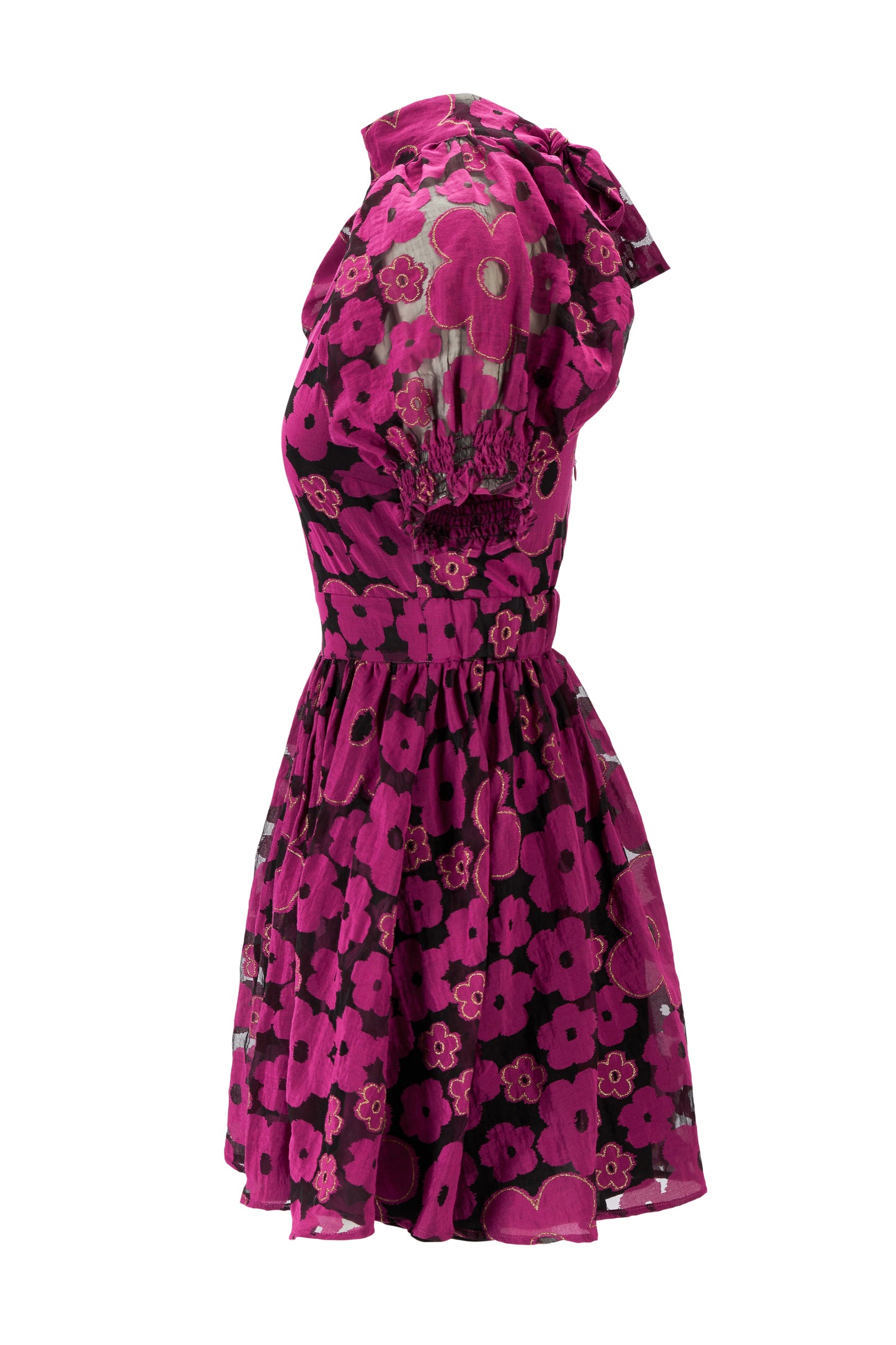 Kjole Emily plum burnout