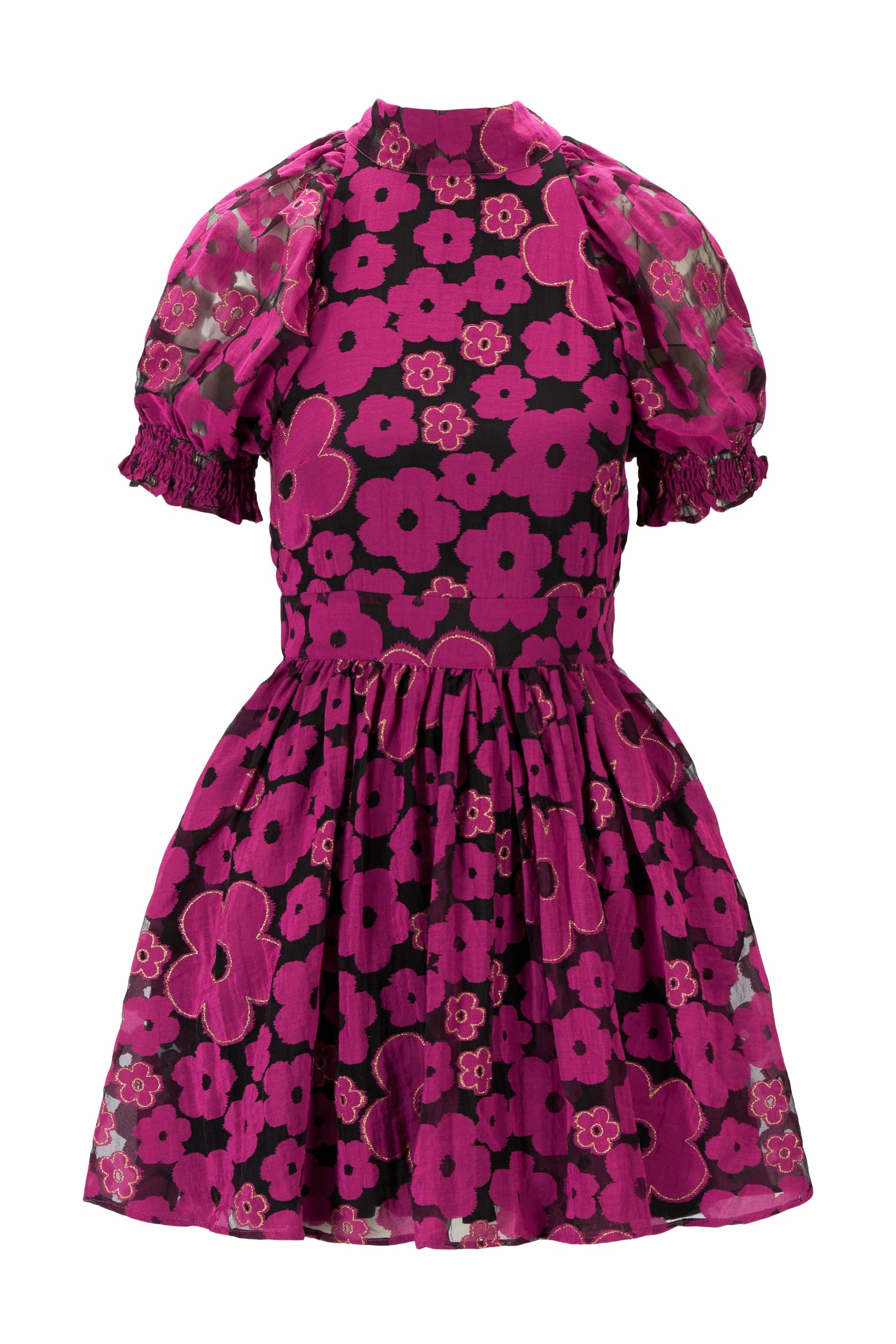 Kjole Emily plum burnout