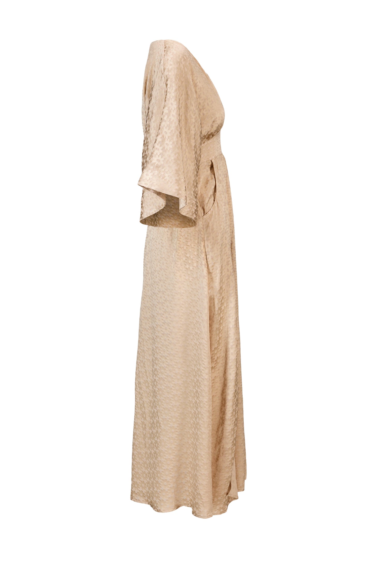 Kjole Hortensia beige burnout