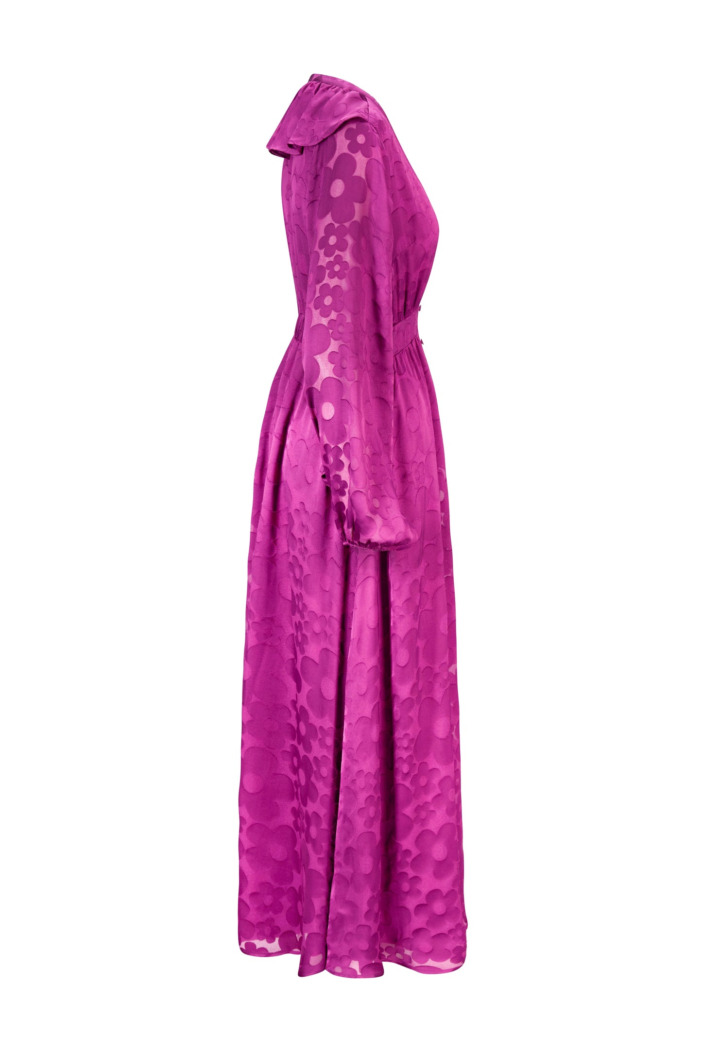 Kjole Sylvie plum burnout