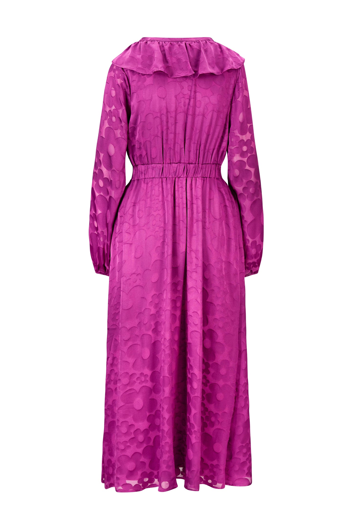 Kjole Sylvie plum burnout