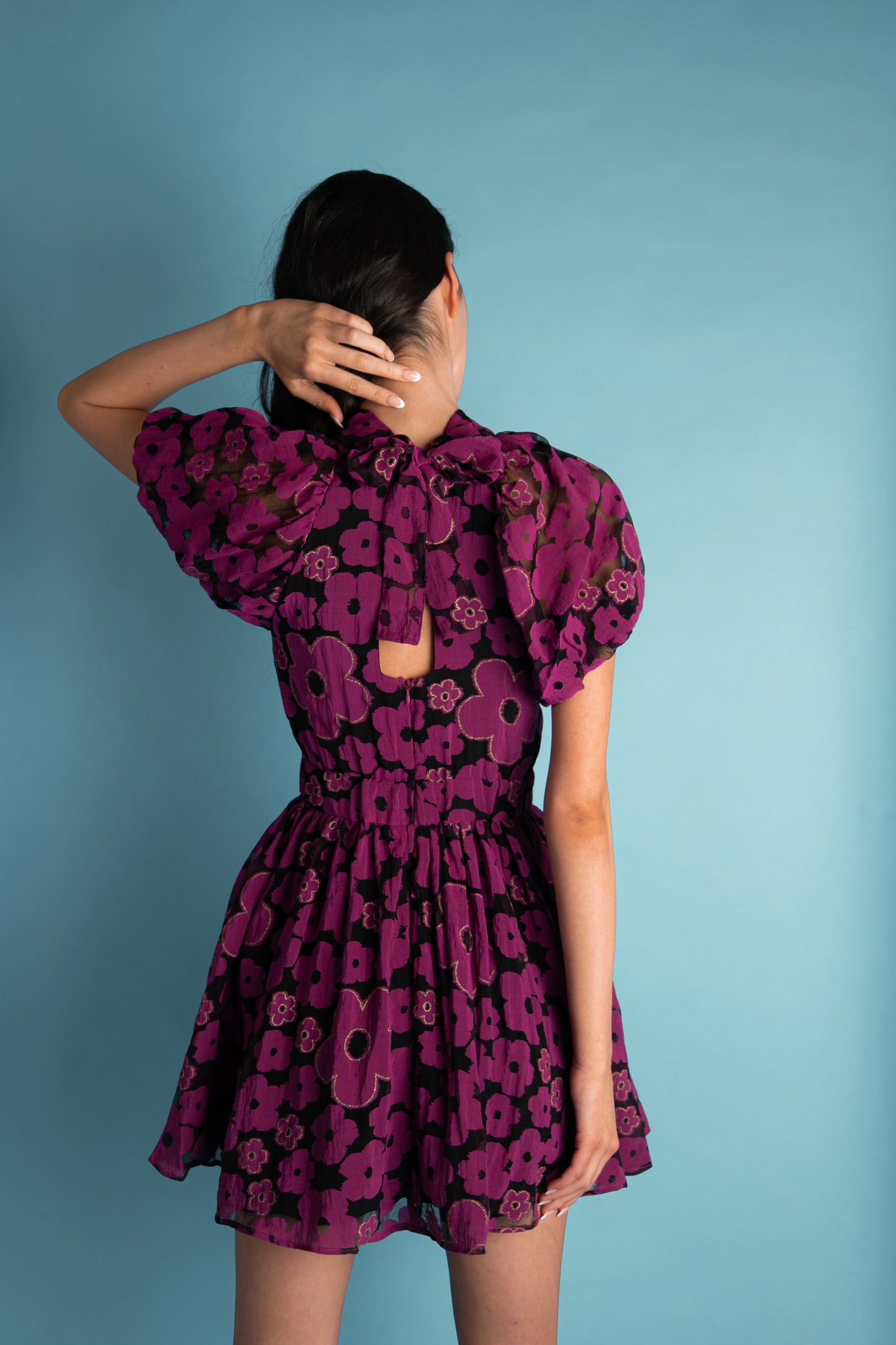 Kjole Emily plum burnout