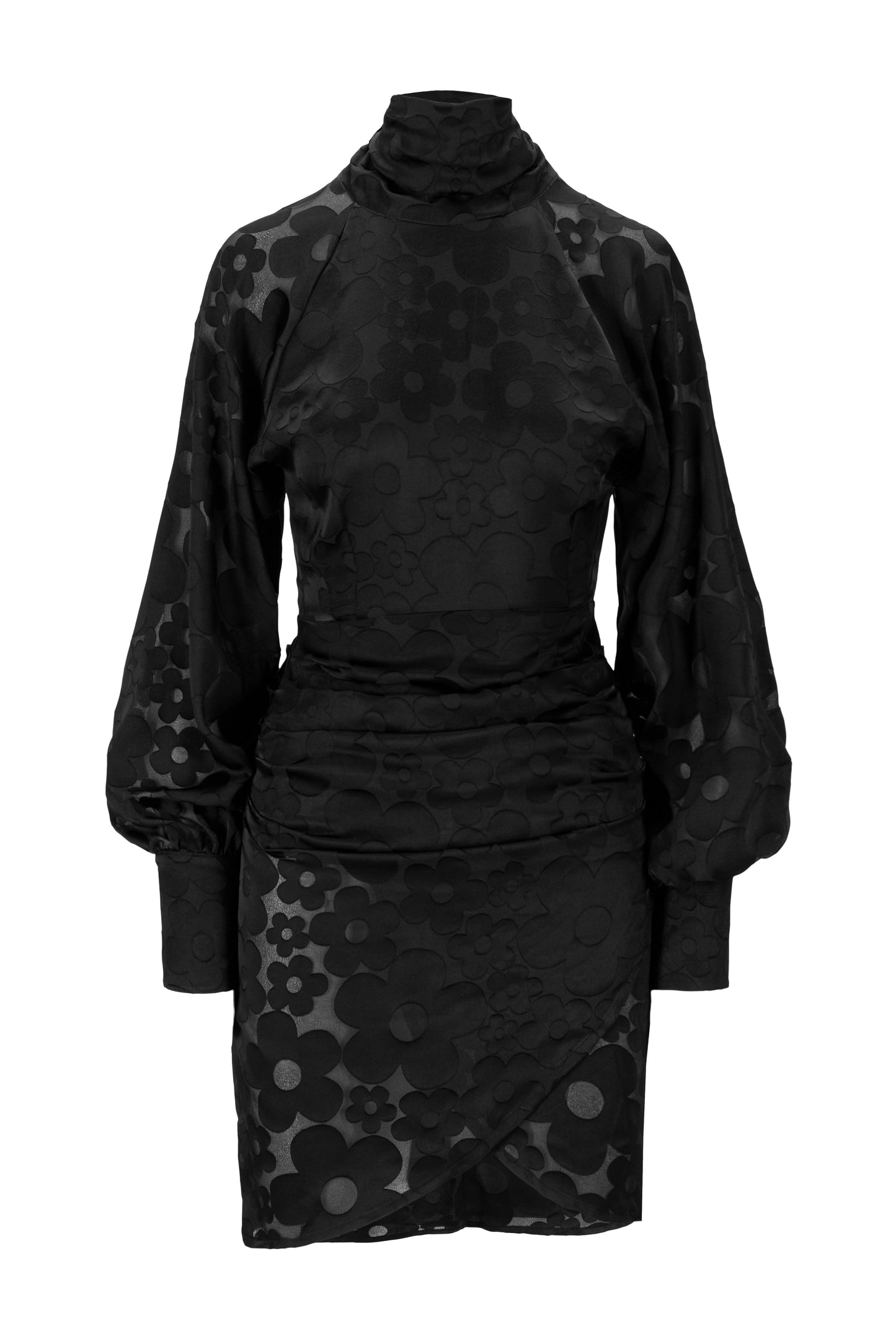 Kjole Upside Down black burnout